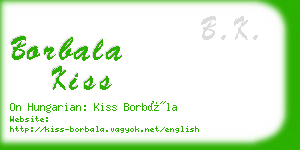 borbala kiss business card